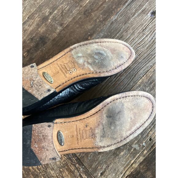 Zelli Made in Italy Ostrich Quill Oxford Casual Dress Shoes Size 8 M JL - Picture 7 of 8